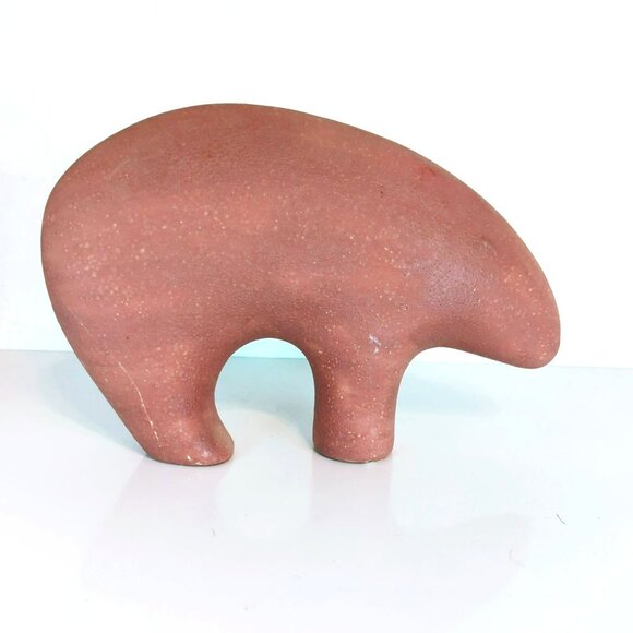 Handcrafted Vera Russell Brown Bear Pottery Figurine Desert Southwest Landscape - Picture 4 of 8